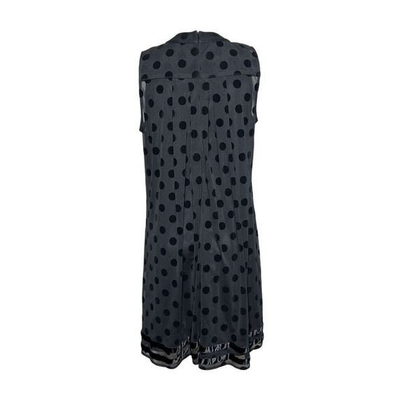 Sara Campbell Sleeveless Black Chiffon Polka Dot Tent Dress size Small - Picture 1 of 6